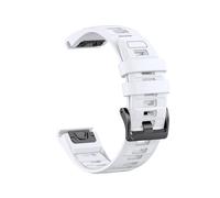 Correa de silicona de dos tonos compatible con for Garmin Fenix E 8 7X 7 6 6X/Epix Pro Gen 2/Tactix(White,22mm-Fenix 8 47mm)