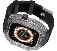 Correa de silicona de la cubierta de reloj de choque a prueba de golpes de la PC dura, para ultra 49 mm de 45 mm 44 mm, kit de modificaciones de bandas deportivas de reemplazo transparente, para