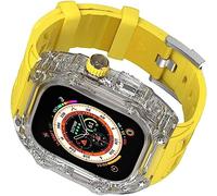 Correa de silicona de la cubierta de reloj de choque a prueba de golpes de la PC dura, para ultra 49 mm de 45 mm 44 mm, kit de modificaciones de bandas deportivas de reemplazo transparente, para