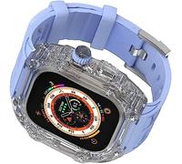 Correa de silicona de la cubierta de reloj de choque a prueba de golpes de la PC dura, para ultra 49 mm de 45 mm 44 mm, kit de modificaciones de bandas deportivas de reemplazo transparente, para