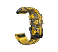 Correa de silicona de liberación rápida compatible con for Garmin Fenix8 7X/6X Flytime(Yellow,26mm)
