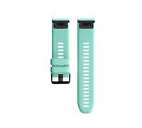 Correa de silicona de liberación rápida de 22 y 26 mm apta for Garmin Fenix8 7X 7/6X Pro 6 5X 5 5S Plus(Green,26mm)