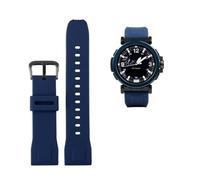 Correa de silicona de liberación rápida for reloj Casio serie PROTREK PRW-60/PRW-70YT/50/30, correa deportiva de 23 mm, pulsera impermeable for hombre(Blue black buckle)