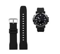Correa de silicona de liberación rápida for reloj Casio serie PROTREK PRW-60/PRW-70YT/50/30, correa deportiva de 23 mm, pulsera impermeable for hombre(Black Silver Buckle)