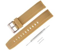 Correa de silicona de repuesto compatible con los relojes Casio EQS-500C/EQW-M600/ERA-200/ERA-300 para hombre - Accesorios de correa resistentes, suaves y ajustables (Khaki)
