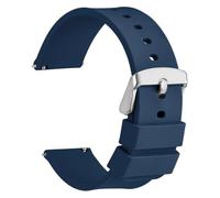 Correa de silicona deportiva Correa de silicona Correa de reloj de goma de silicona 14 mm 16 mm 18 mm 19 mm 20 mm 21 mm 22 mm 24 mm for hombres y mujeres Pulsera de repuesto Negro Azul Rojo(Dark BlueS