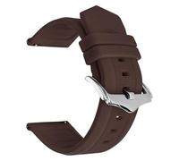 Correa de silicona deportiva Correa de silicona for reloj deportivo, correa de silicona de 16mm, 18mm, 19mm, 20mm, 21mm y 22mm, pulsera de liberación rápida, correa de reloj de goma suave(Brown,19mm)