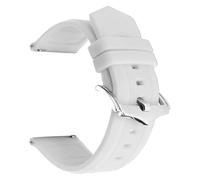 Correa de Silicona Deportiva Correa de Silicona for Reloj Deportivo, Correa de Silicona de 16mm, 18mm, 19mm, 20mm, 21mm y 22mm, Pulsera de liberación rápida, Correa de Reloj de Goma Suave(White,19mm)