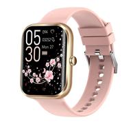 (Correa de silicona dorada) Reloj inteligente AK58 con Bluetooth y pantalla de 1,96 pulgadas, compatible