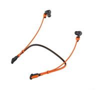 Correa de silicona flexible estilo tela para auriculares Galaxy Buds 3 Pro FE, cable de alambre anticaídas, para correr al aire libre, deportes, auriculares, cuerda para el cuello, color negro y