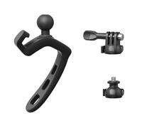 Correa de silicona flexible para montaje de cámara para bicicletas, monopatines, cuenta con soporte de manillar giratorio vertical de 180 grados y horizontal de 360 grados a prueba de golpes