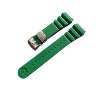 Correa de silicona for buceo apta for Seiko Prospex SPR009 Abalone MM5, resistente al agua, 20mm, 22mm, correa de reloj de goma, hebilla de anillo de acero inoxidable(Green withlogo,22mm)