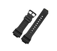 Correa de silicona for reloj Casio AQ-S810w 800 W-735H TRT-110H AEQ-110w AE-1000W W-735H SGW-300H MRW-200H F-180WH(Black-Black)