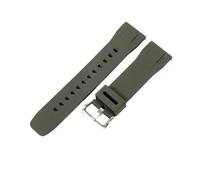 Correa de silicona for reloj Casio PRG-650 PRW-6600 Prg600 Protrek Series, correa de reloj impermeable a prueba de sudor for montañismo, 24mm(Green-Steel-K5)