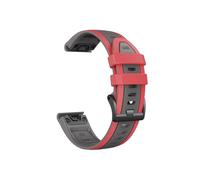 Correa de silicona for reloj Compatible con Garmin Fenix 8 7 Pro/Quatix 6 6X 5X/Epix Pro Gen 2 47mm 51mm,22mm 26mm(Red gray,Q ui ck f it 26mm)