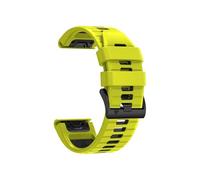 Correa de silicona for reloj Garmin Fenix 8, 51MM, 47mm, 8E Enduro3 2, 7X, 7, 6X, 6 Pro, 5X, 5, pulsera de liberación rápida, 22 y 26MM(Lime Black,22mm width strap)