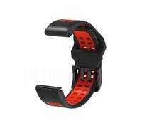 Correa de silicona for reloj Garmin Fenix 8, 51MM, 47mm, 8E Enduro3 2, 7X, 7, 6X, 6 Pro, 5X, 5, pulsera de liberación rápida, 22 y 26MM(A Black red,26mm width strap)