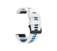 Correa de silicona for reloj Garmin Fenix 8, 51MM, 47mm, 8E Enduro3 2, 7X, 7, 6X, 6 Pro, 5X, 5, pulsera de liberación rápida, 22 y 26MM(White blue,22mm width strap)