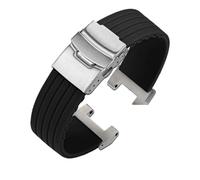 Correa de silicona modificada compatible con Casio Undead Bird G-Shock serie MTG-B2000 MTGB2000, pulsera goma impermeable for reloj deportivo(Black-silver)