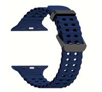 Correa de silicona Ocean para Apple Watch 38/40/41/42/44/45/46/49 mm | Diseño transpirable, para hombres y mujeres, serie 1-11 y Ultra, varios colores, ajuste cómodo