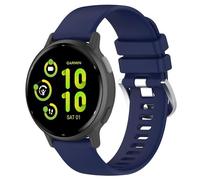 Correa de silicona para Garmin Venu 4 41 mm, diseño líquido brillante con hebilla plateada