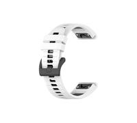 Correa de silicona Quic kfit de 26mm 22mm Compatible con Garmin Fenix 8 7 7X 6X 6 Pro 5 5X Plus E Enduro 2 Tactix 7, pulsera de correa de reloj(White Black,22mm)