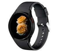 Correa de silicona quick release Compatible with Samsung Galaxy Watch FE 7 6 5 4 Band 40 44mm/6 Classic 43 47mm/4 Classic 42 46mm/5 Pro 45mm Band, one-click sin hueco deportiva unisex, Negro