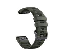 Correa de silicona QuickFit de dos tonos compatible con for Garmin Fenix E 8 47 mm 51 mm 7 7X 6 6X/Epix Pro/Enduro 3(Army green,QuickFit 26mm)
