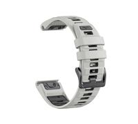 Correa de silicona QuickFit de dos tonos compatible con for Garmin Fenix E 8 47 mm 51 mm 7 7X 6 6X/Epix Pro/Enduro 3(Misty gray ink gray,QuickFit 22mm)
