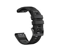 Correa de silicona QuickFit de dos tonos compatible con for Garmin Fenix E 8 47 mm 51 mm 7 7X 6 6X/Epix Pro/Enduro 3(Black dark gray,QuickFit 22mm)