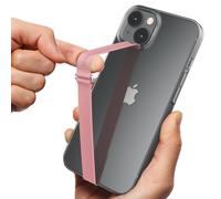 Correa de silicona Sinjimoru con clip en forma de C para sujetar el tel fono. Ideal para fundas de iPhone y Samsung. Clip de lazo Sinji, color ro