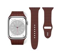 Correa de silicona suave compatible con Apple Watch Band de 38 mm, 40 mm, 42 mm, 44 mm, correa deportiva de repuesto con patrón de barra de chocolate para iWatch Series, 42mm44mm, Silicona