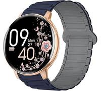 Correa de silicona suave con cierre magnético 20mm - Compatible con reloj inteligente mujer AIMIUVEI/NAIXUES/HASAKEI/SLOKS/tuercas S53 1.39" - Banda deportiva unisex para hombre y mujer (Azul)