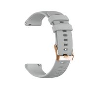 Correa de silicona suave de 20 mm con desmontaje rápido, compatible con Garmin Vivoactive 3/Venu 2 Plus/Forerunner 245 645 55(Gray 1,20mm Universal)