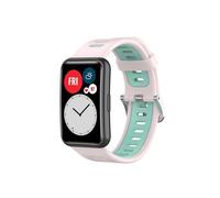 Correa de silicona suave para Huawei Watch Fit, color rosa y verde claro, repuesto original.