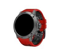 Correa de silicona suave y transpirable de dos tonos for deportes de 22mm 26mm, compatible con correa de repuesto for reloj compatible con COROS VERTIX/VERTIX 2S 2, accesorios de pulsera(Red Black,22m