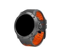 Correa de silicona suave y transpirable de dos tonos for deportes de 22mm 26mm, compatible con correa de repuesto for reloj compatible con COROS VERTIX/VERTIX 2S 2, accesorios de pulsera(Carbon Gray O