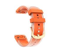 Correa de silicona transparente Glaciar de liberación rápida de 20 mm compatible con for Garmin Fenix8 43 mm 7S Sapphire Solar 6S Pro 5S Plus(Orange,For Fenix8 43mm)