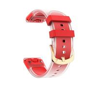 Correa de silicona transparente Glaciar de liberación rápida de 20 mm compatible con for Garmin Fenix8 43 mm 7S Sapphire Solar 6S Pro 5S Plus(Red,For Fenix8 43mm)