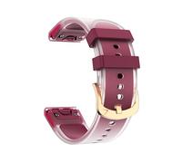 Correa de silicona transparente Glaciar de liberación rápida de 20 mm compatible con for Garmin Fenix8 43 mm 7S Sapphire Solar 6S Pro 5S Plus(Winered,For Fenix8 43mm)