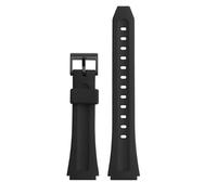 Correa de silicona y resina 18 mm compatible con Casio Watch F-201/DB-36 WS-300 A158W/A168/A159 AE-1200/1300 Series, convexa, color negro