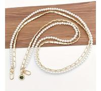 Correa de Teléfono Bandolera de Cuero PU con Perlas Elegante, Cadena de Bolsa de Lujo, Regalo Exquisito para