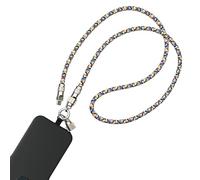 Correa de teléfono móvil - Cable antirrobo negro, soporte para manos libres, correa para el hombro resistente, puerto universal y diseño negro resistente | Correa antirrobo para tabletas y auriculares