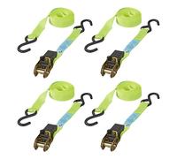 Correa De Tensión Con Carraca + 2 Ganchos 5 Metros - Juego De 4 Piezas