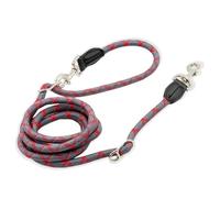 Correa de Tiro para Perro Cinturón Ajustable de Doble Cabeza for Entrenamiento Perros pequeños, medianos y Grandes, Correas Correr, Manos Libres, Cuerda(Red,M)