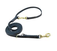 Correa de Tiro para Perro Cinturón de Servicio Ajustable Manos Libres Cuero sintético for Perros, multifunción, Cruzado, 7 usos(Black)