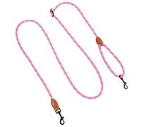 Correa de Tiro para Perro Correa for Perros Manos Libres pasear, Ajustable, con Cadena y Cuerda de tracción Multifuncional, 230 cm(Pink)