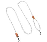 Correa de Tiro para Perro Correa for Perros Manos Libres pasear, Ajustable, con Cadena y Cuerda de tracción Multifuncional, 230 cm(Gray)