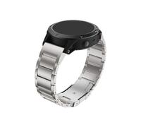 Correa de titanio de adaptación rápida de 26mm y 22mm compatible con for Garmin Fenix8 6/6X/6XPro/7/7X/5/5X/5XPlus/3/Forerunner 945 935(Silver,26mm)