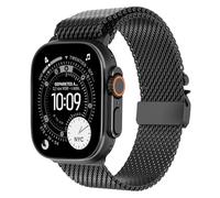 Correa de Titanio para Apple Watch Ultra 3/2/1 49mm, Pulsera Milanese Loop, Hebilla Paracaídas Correas Titanio para Apple Watch 49mm 46mm 45mm 44mm 42mm(Serie 3 2 1), Series 11/10/9/8/7/6/5/4/3/2/1/SE